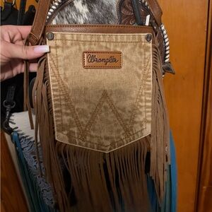Wrangler Brown Fringe Crossbody Bag